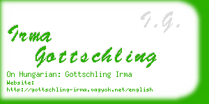 irma gottschling business card